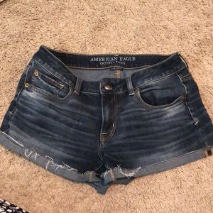 American eagle blue jean shorts